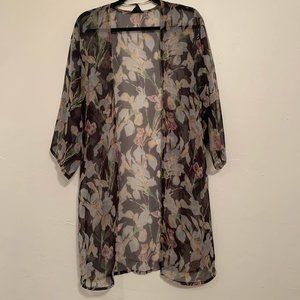 topshop floral sheer boho kimono
